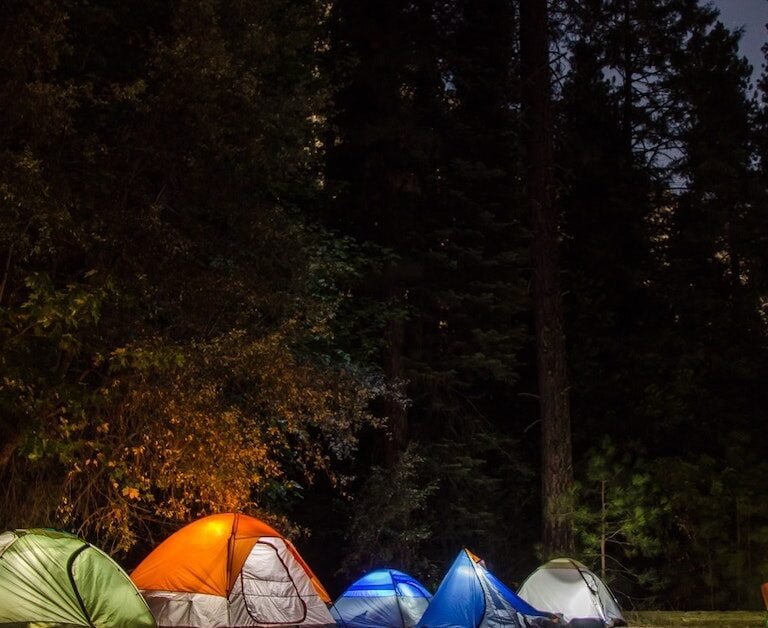 sleepover backyard camping party