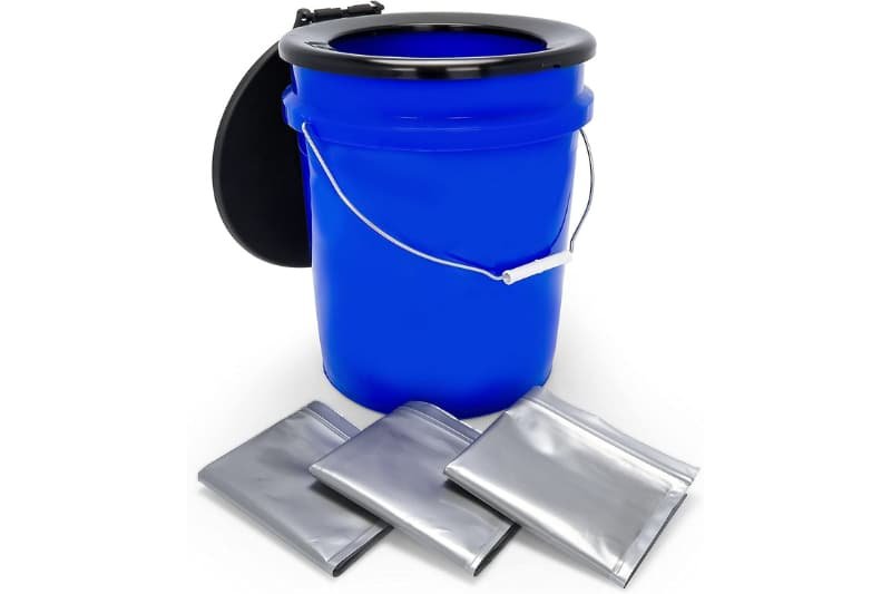 portable 5-gallon bucket camping toilet