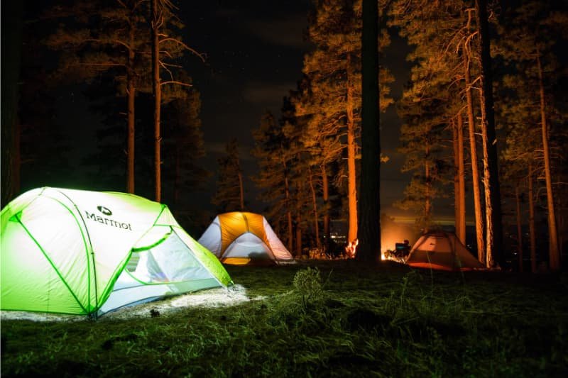 camping in the shade